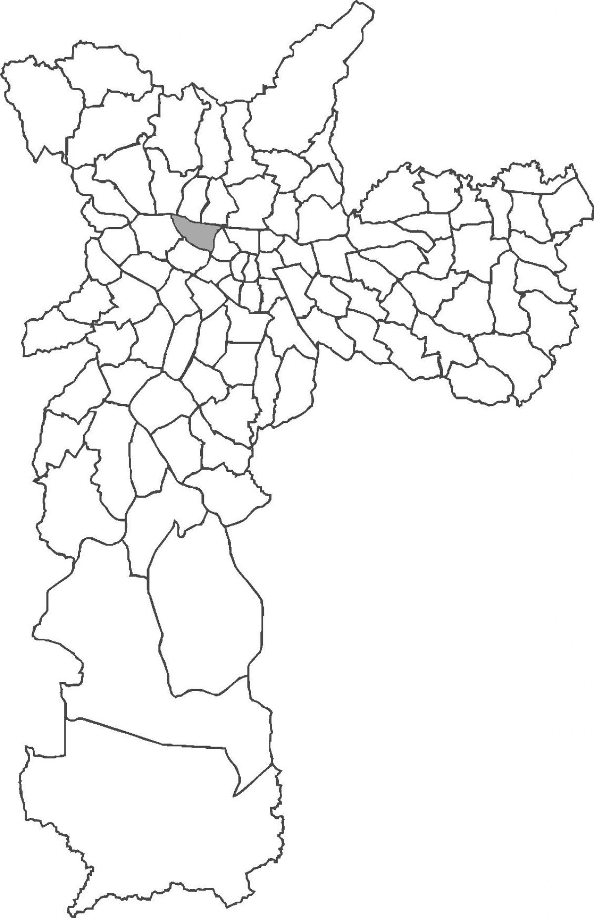 Kartta Barra Funda district
