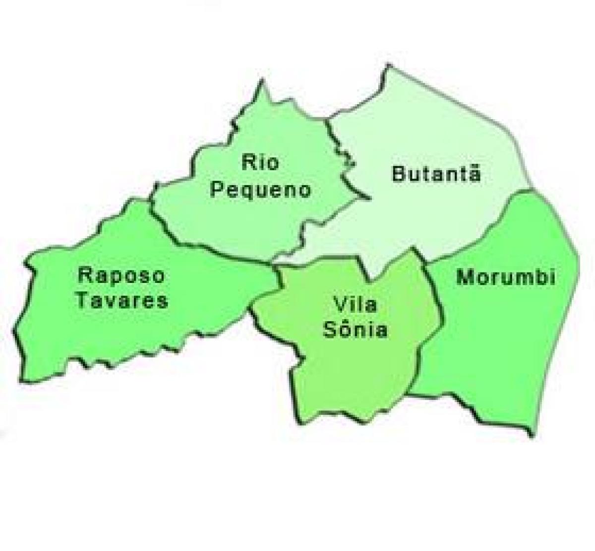 Kartta Butantã sub-prefektuurissa