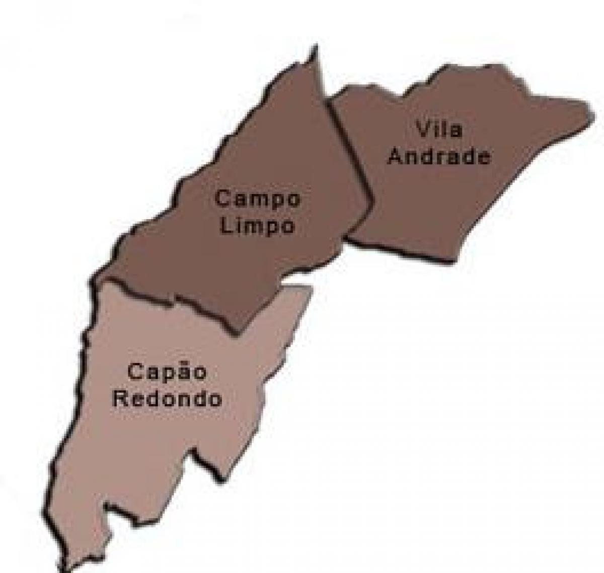 Kartta Campo Limpo sub-prefektuurissa