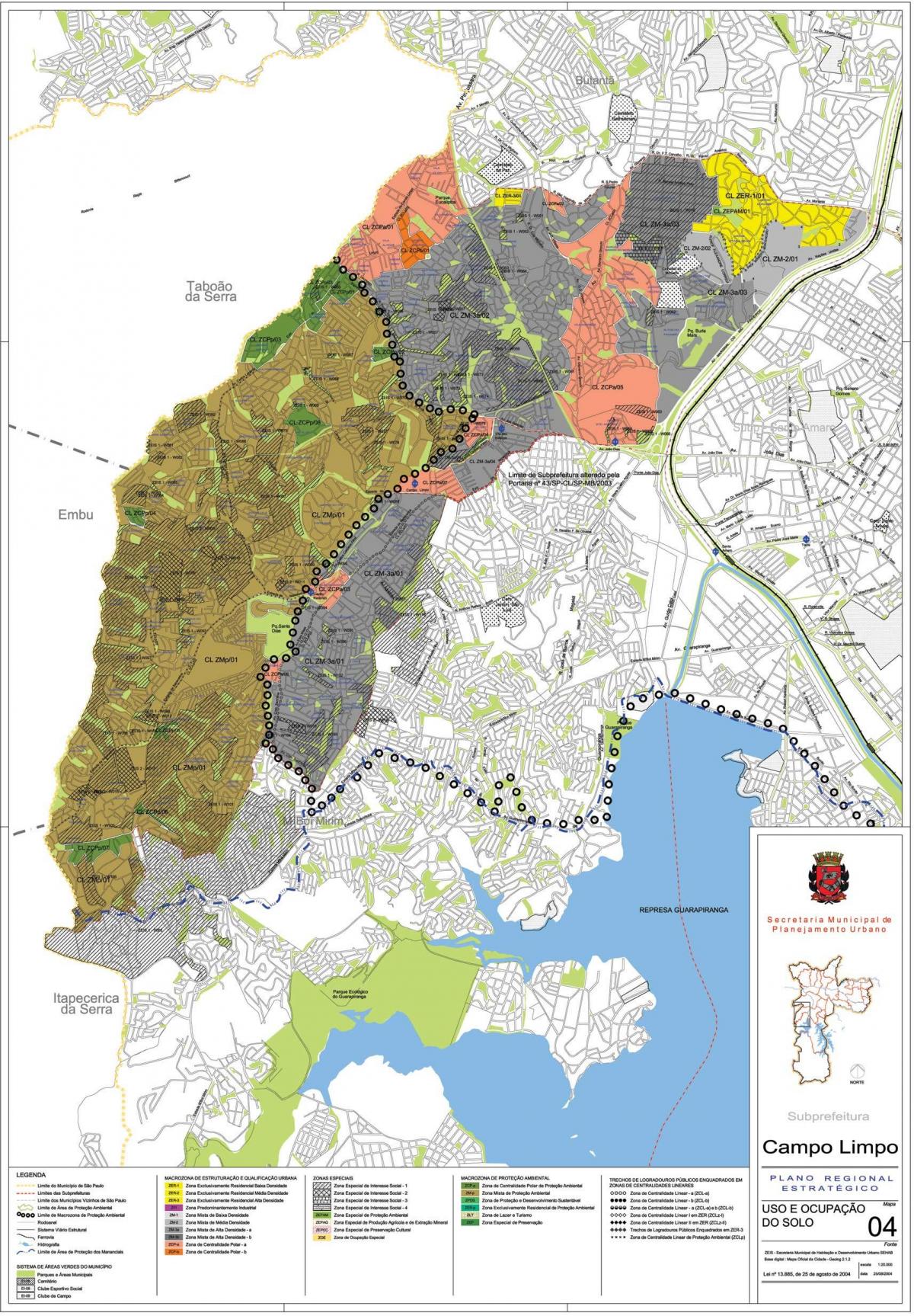 Kartta Campo Limpo São Paulo - Ammatti maaperän
