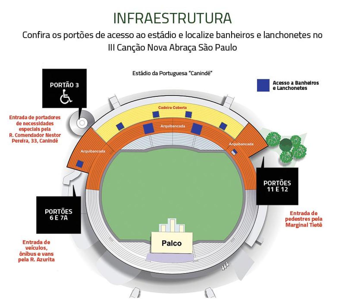 Kartta Canindé São Paulo stadium