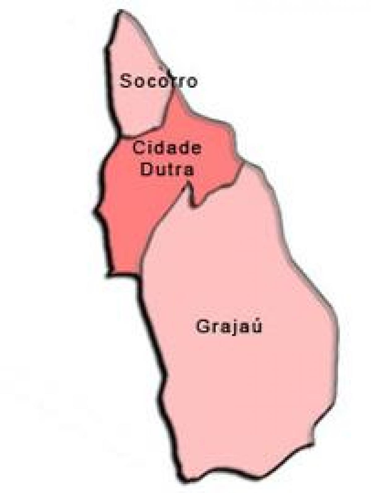 Kartta Capela do Socorro sub-prefektuurissa