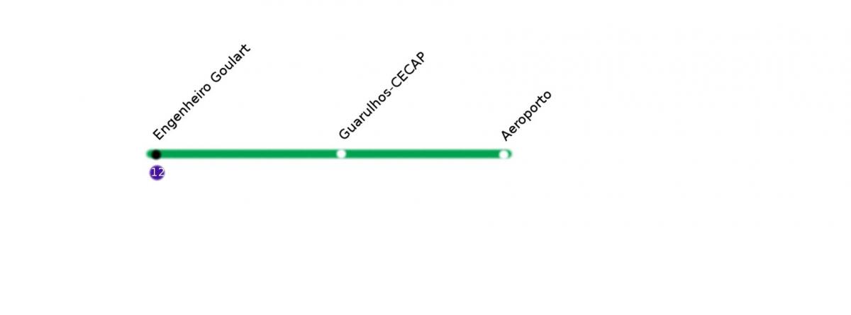 Kartta CPTM São Paulo - Line 13 - Jade