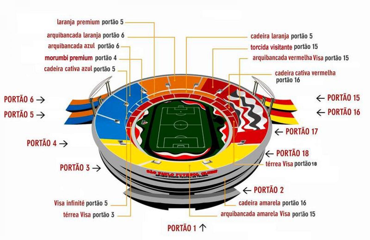 Kartta Cícero-Pompeu de Toledo-stadion