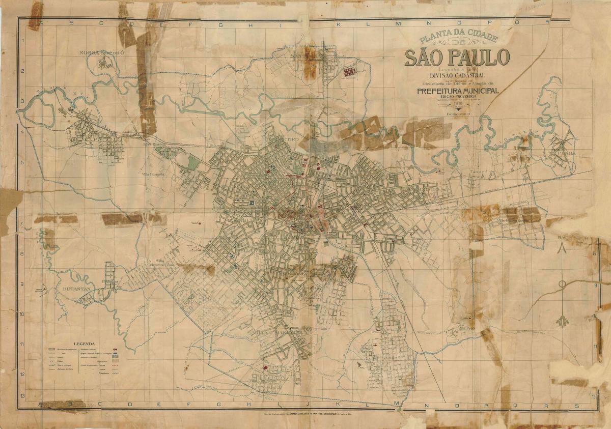 Kartta entinen São Paulo - 1916