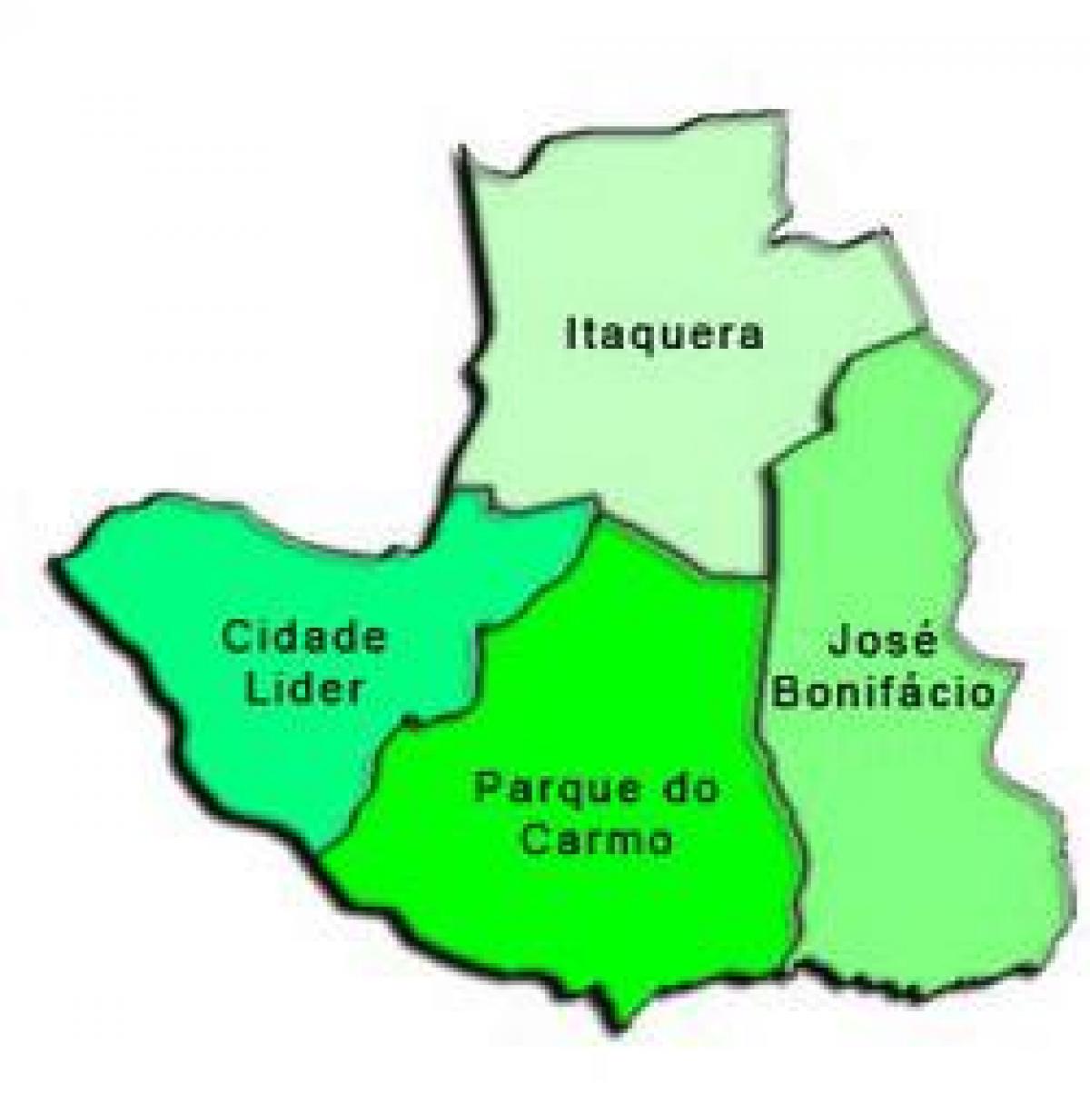 Kartta Itaquera sub-prefektuurissa