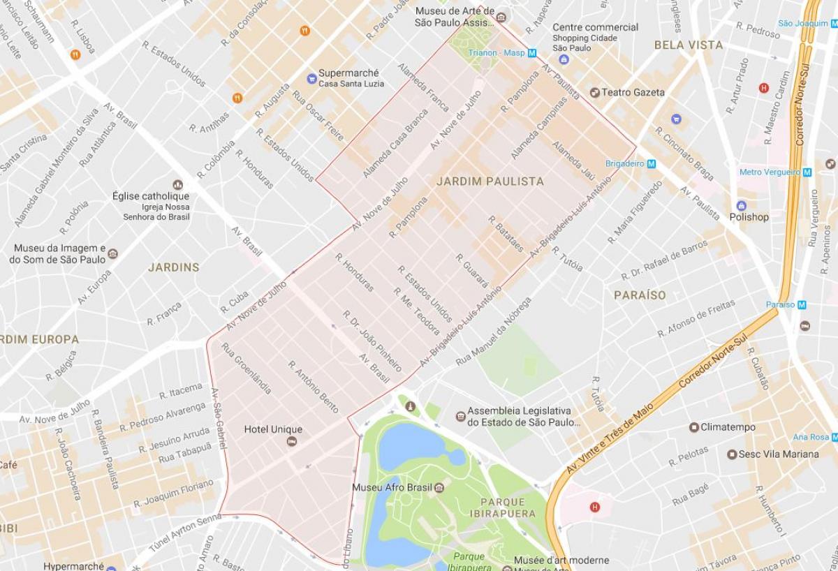 Kartta São Paulo-Jardim Paulista