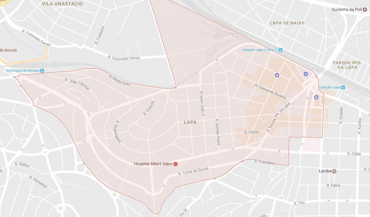 Kartta Lapa-São Paulo