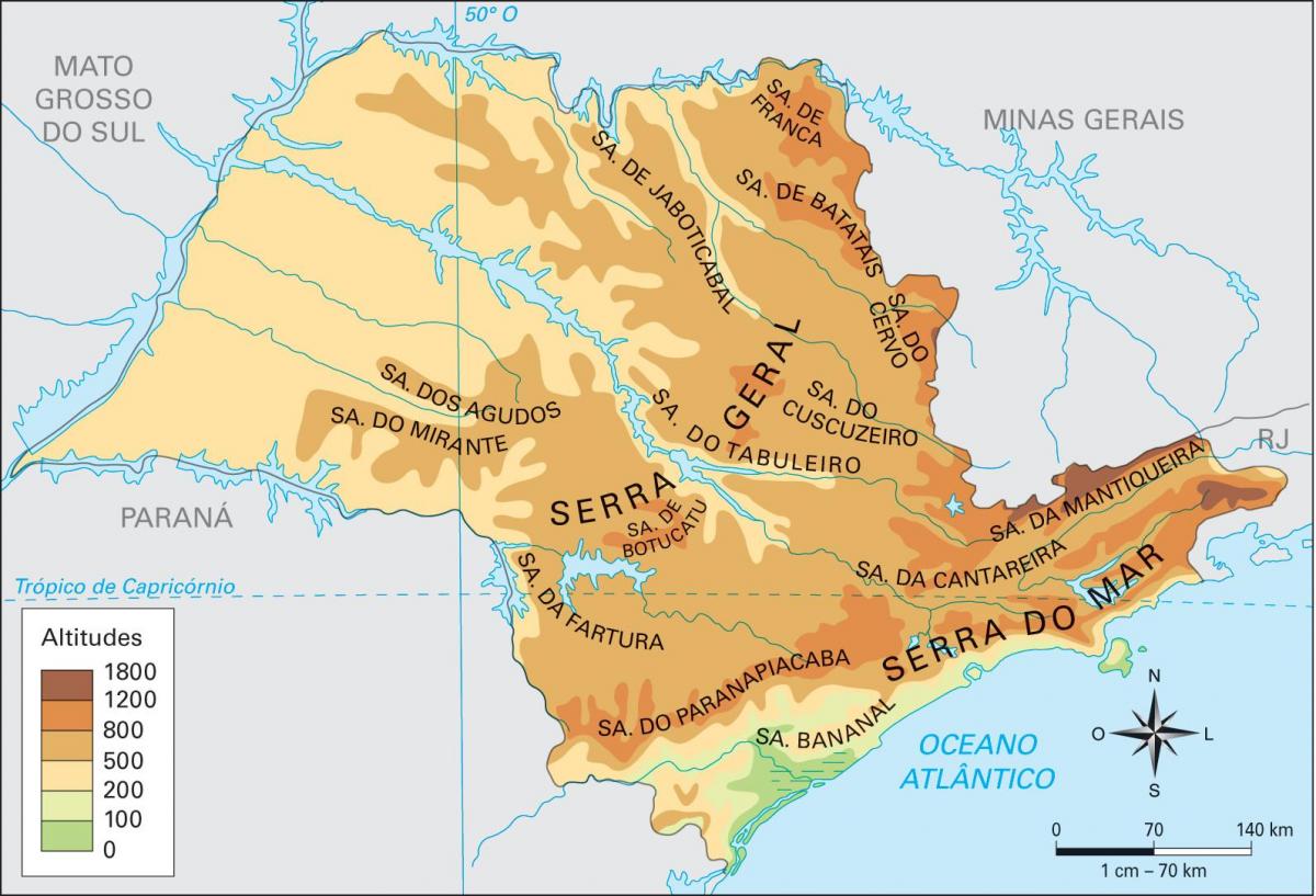 Kartan maantieteellinen São Paulo