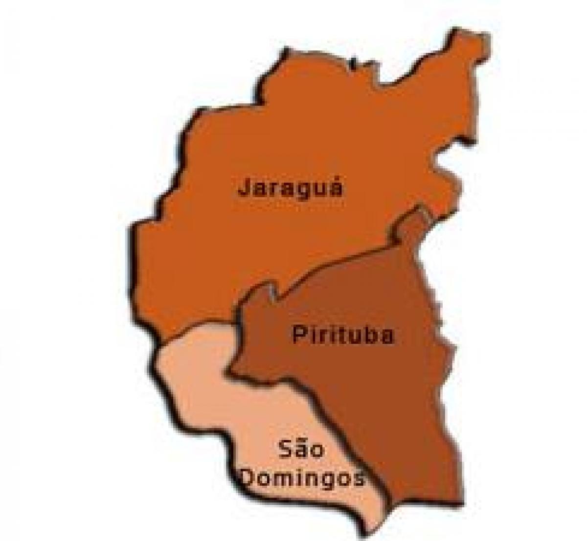 Kartta Pirituba-Jaraguá sub-prefektuurissa
