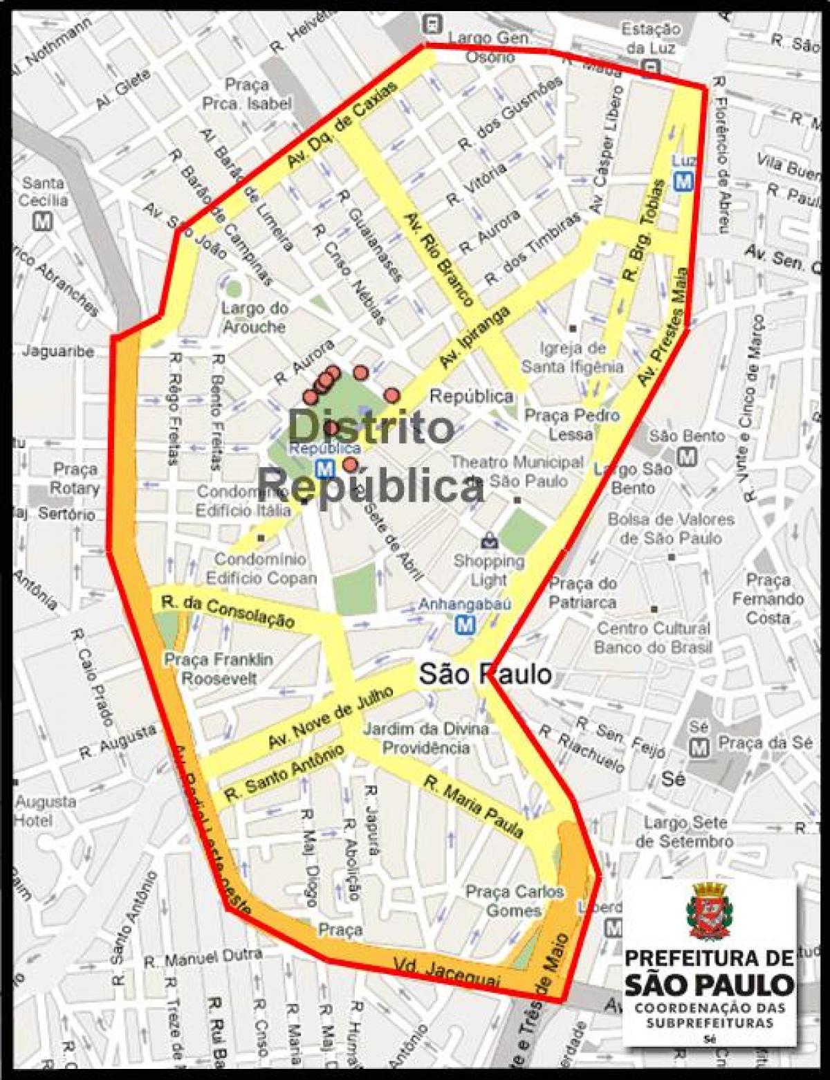 Kartta São Paulo-República