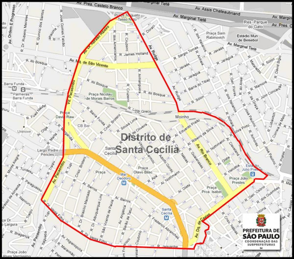 Kartta Santa Cecília São Paulo