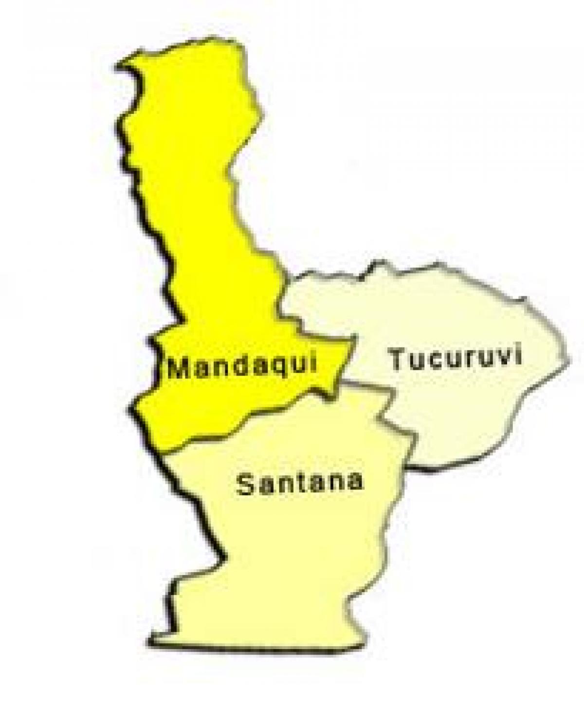 Kartta Santana sub-prefektuurissa