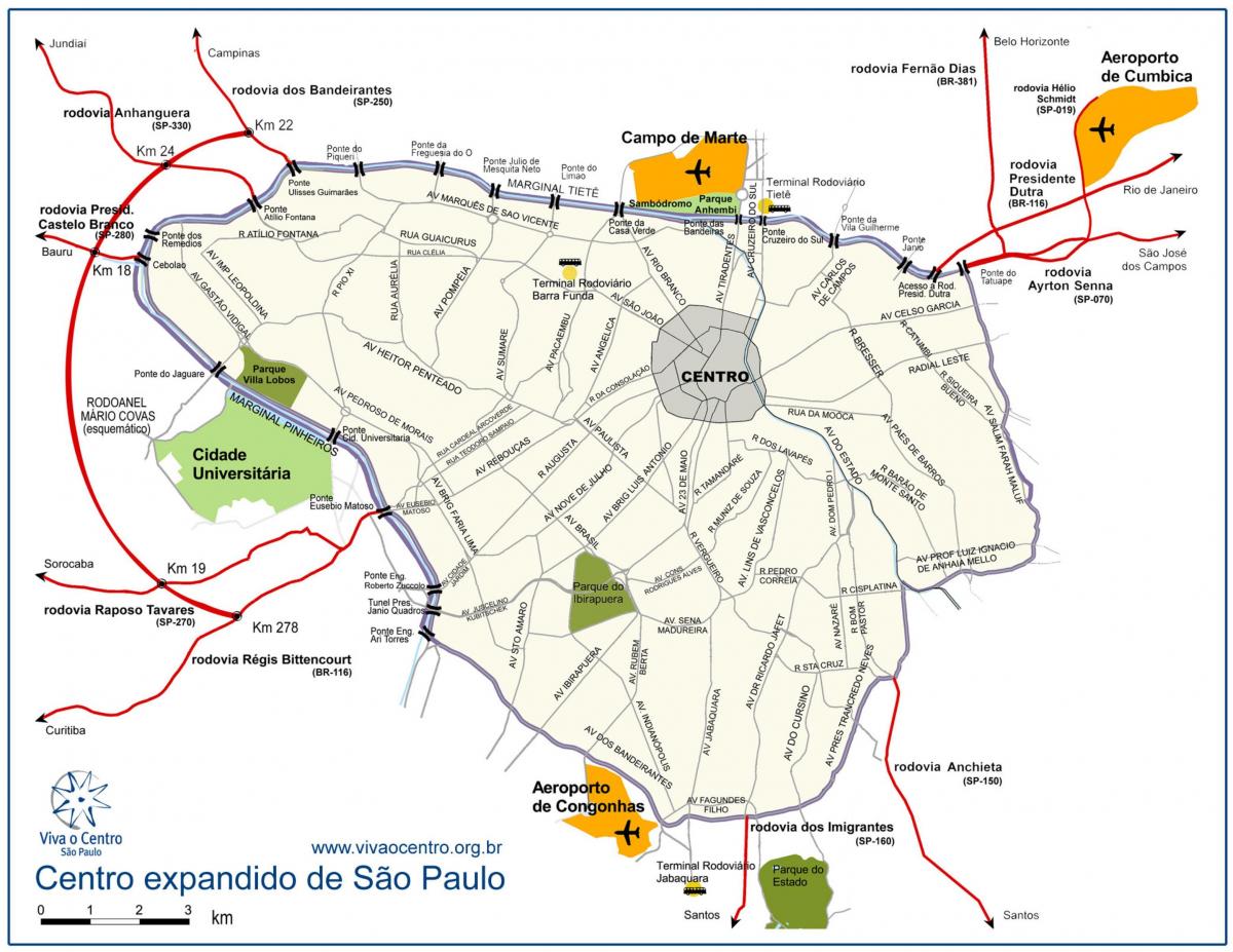 Kartan suuri keskus São Paulo