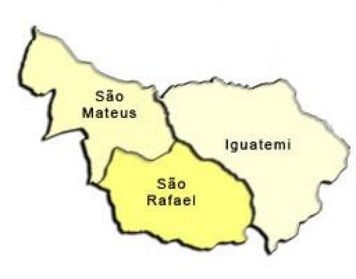 Kartta São Mateus sub-prefektuurissa