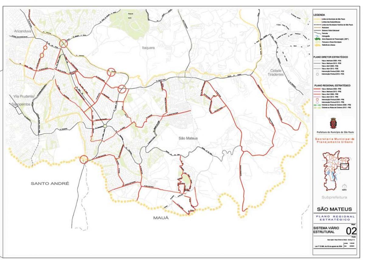 Kartta São Mateus São Paulo - Tiet