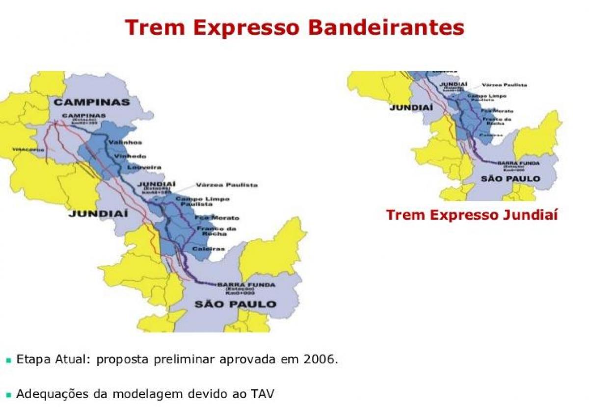 Kartta São Paulo Expresso Bandeirantes