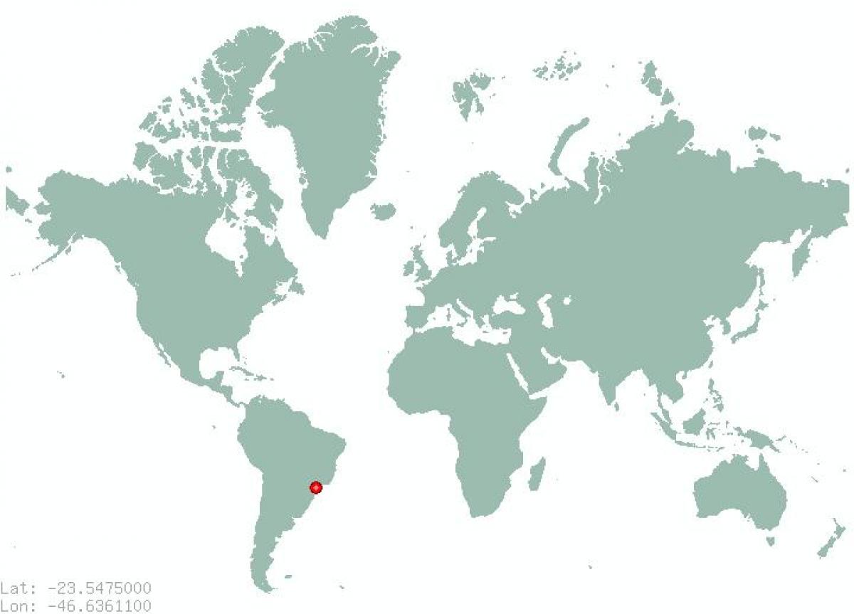 Kartta São Paulo maailmassa
