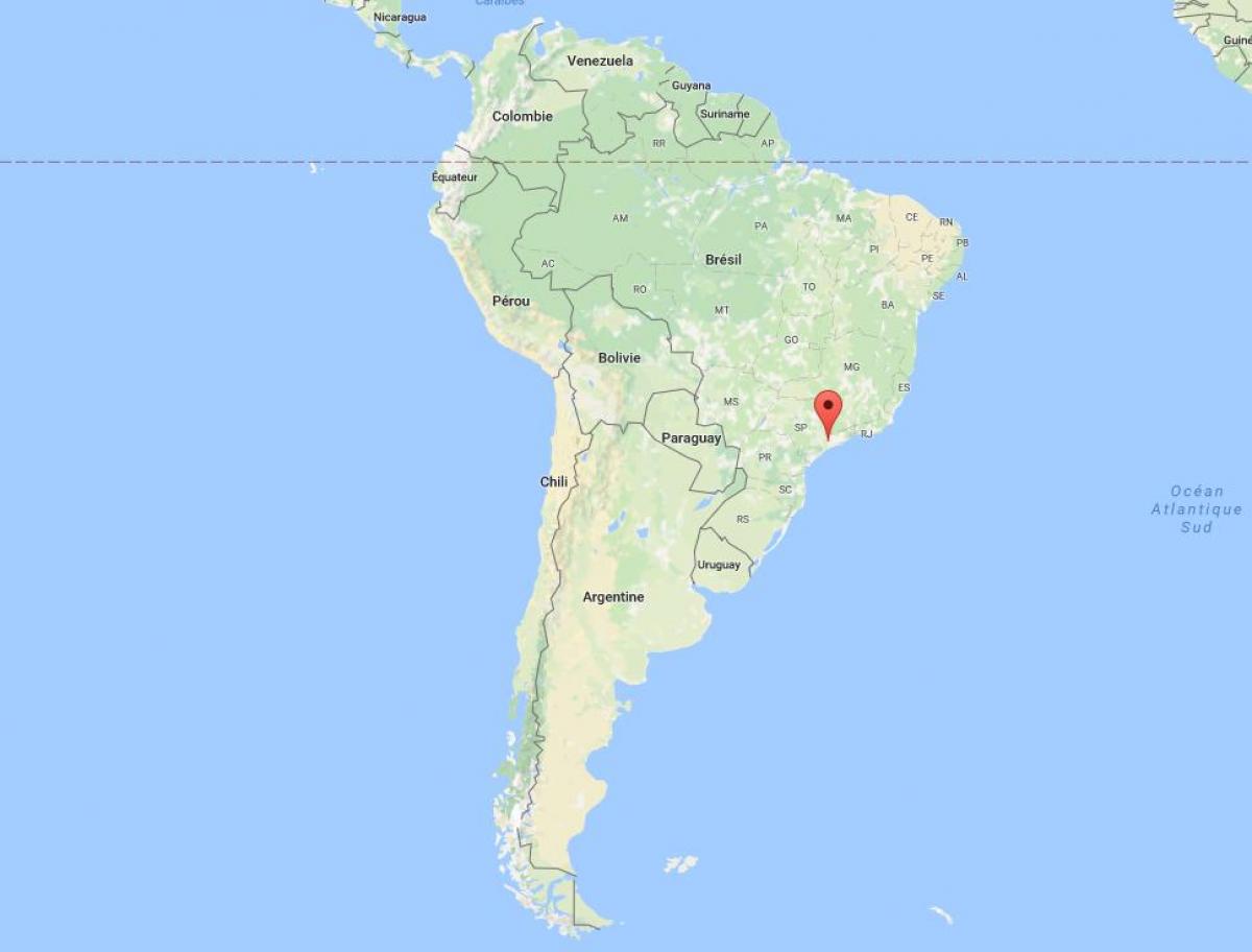 Kartta São Paulo Etelä-Amerikassa