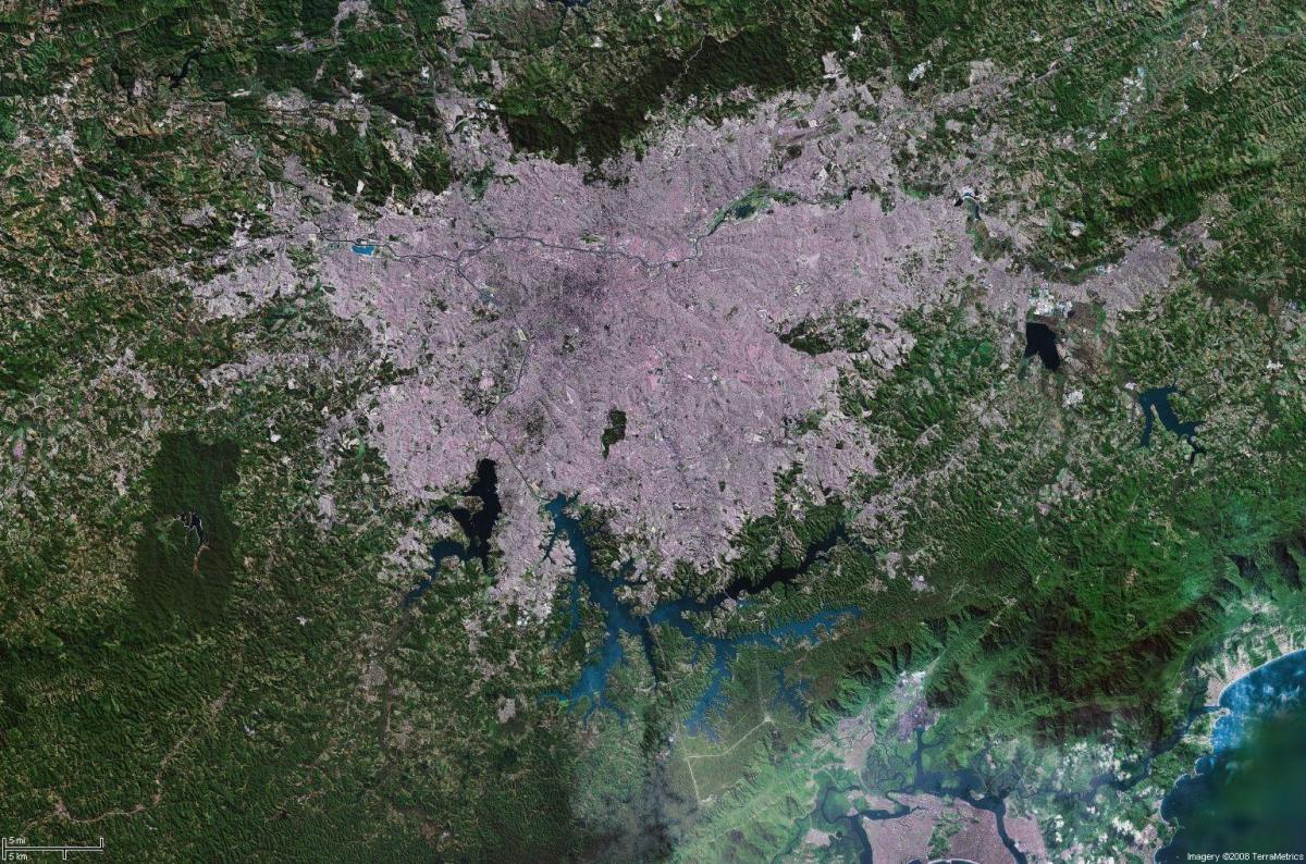 Kartta São Paulo satelliitti