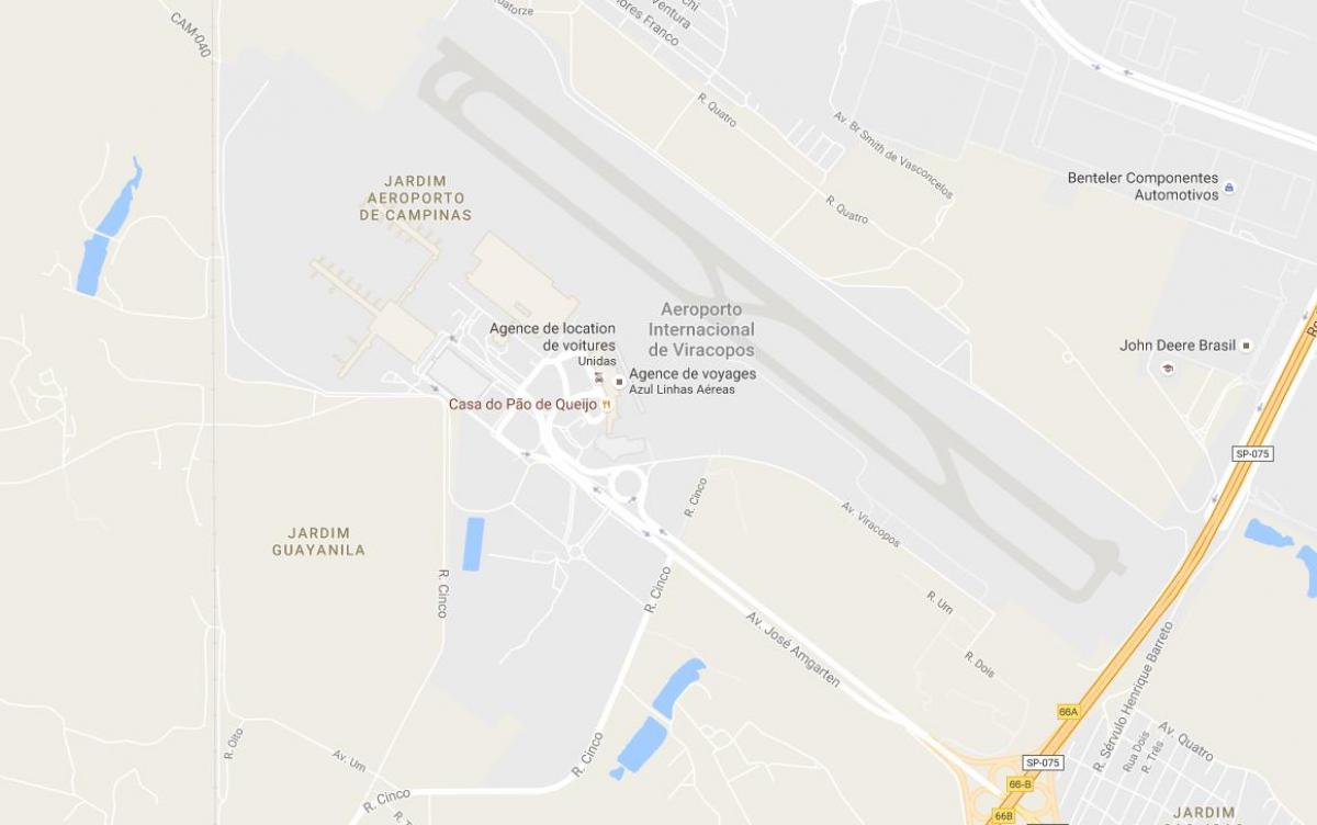 Kartta VCP - Campinas lentokenttä