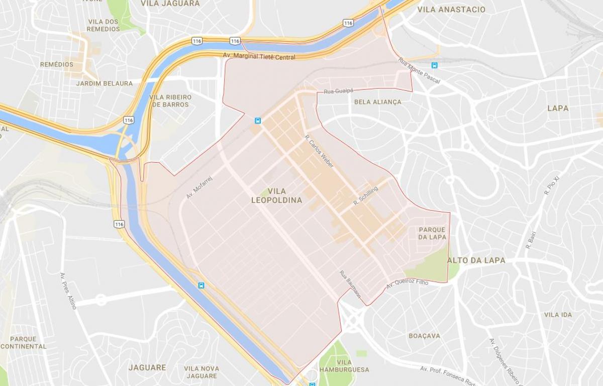 Kartta Vila São Paulo Leopoldina