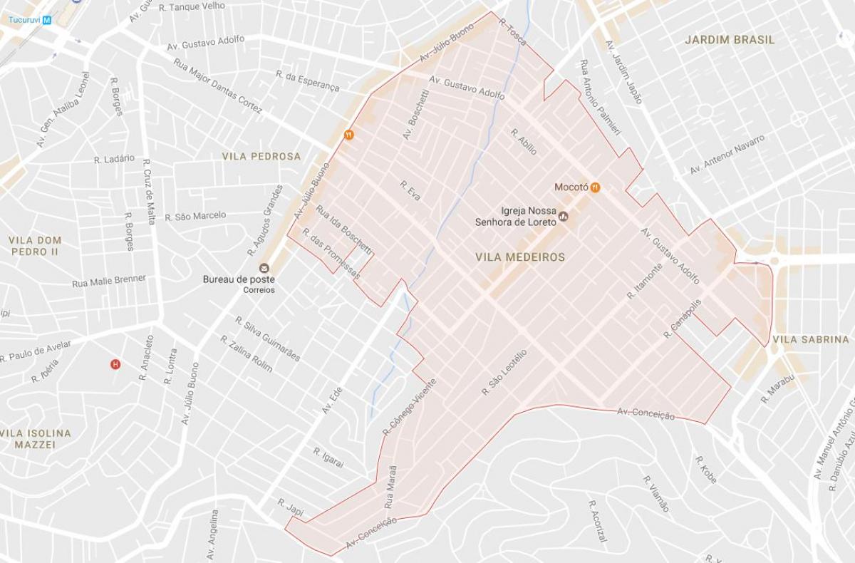 Kartta Vila Medeiros São Paulo