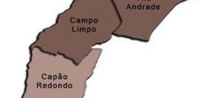 Kartta Campo Limpo sub-prefektuurissa