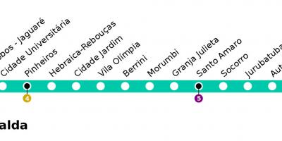 Kartta CPTM São Paulo - Line-9 - Esmeralde