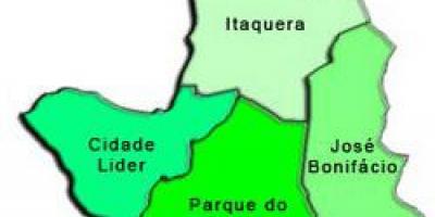 Kartta Itaquera sub-prefektuurissa