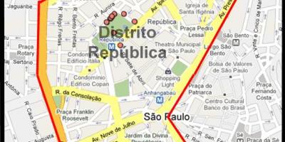 Kartta São Paulo-República