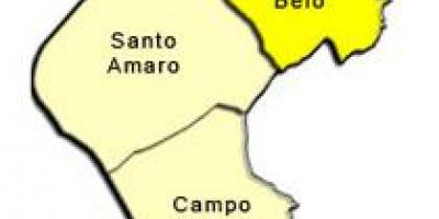 Kartta Santo Amaro sub-prefektuurissa