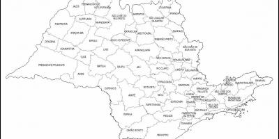 Kartta São Paulo neitsyt - mikro-alueilla