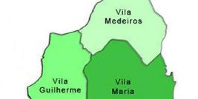 Kartta Vila Maria sub-prefektuurissa