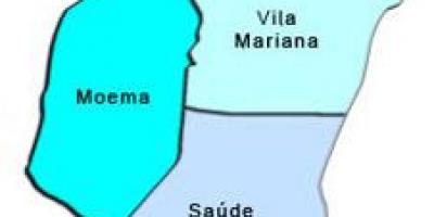 Kartta Vila Mariana sub-prefektuurissa