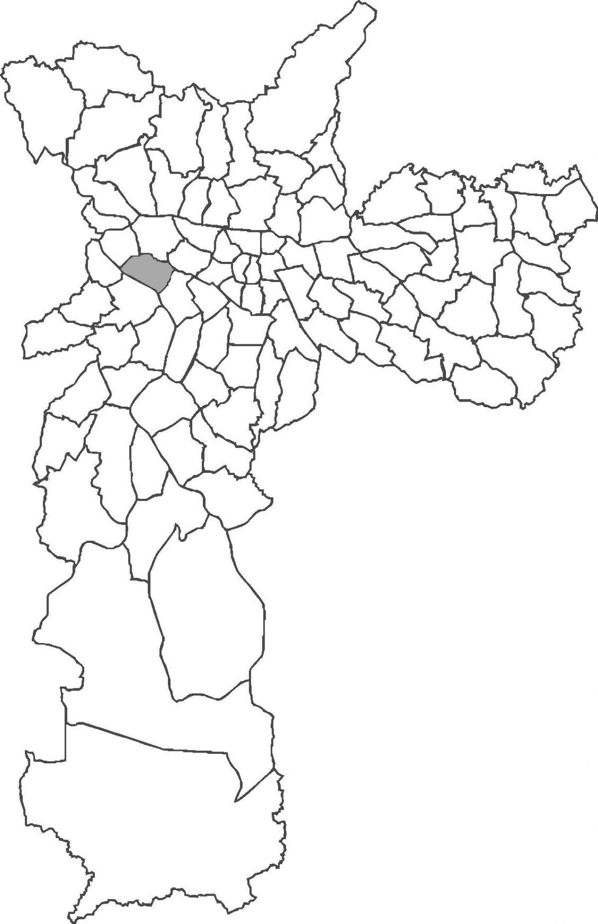 Kartta Alto de pinheiros-moottoritietä district