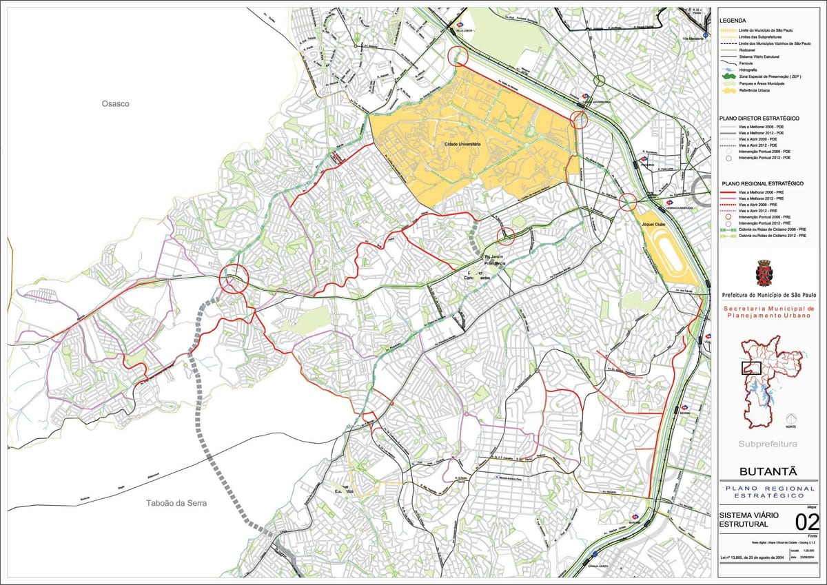 Kartta Butantã São Paulo - Tiet