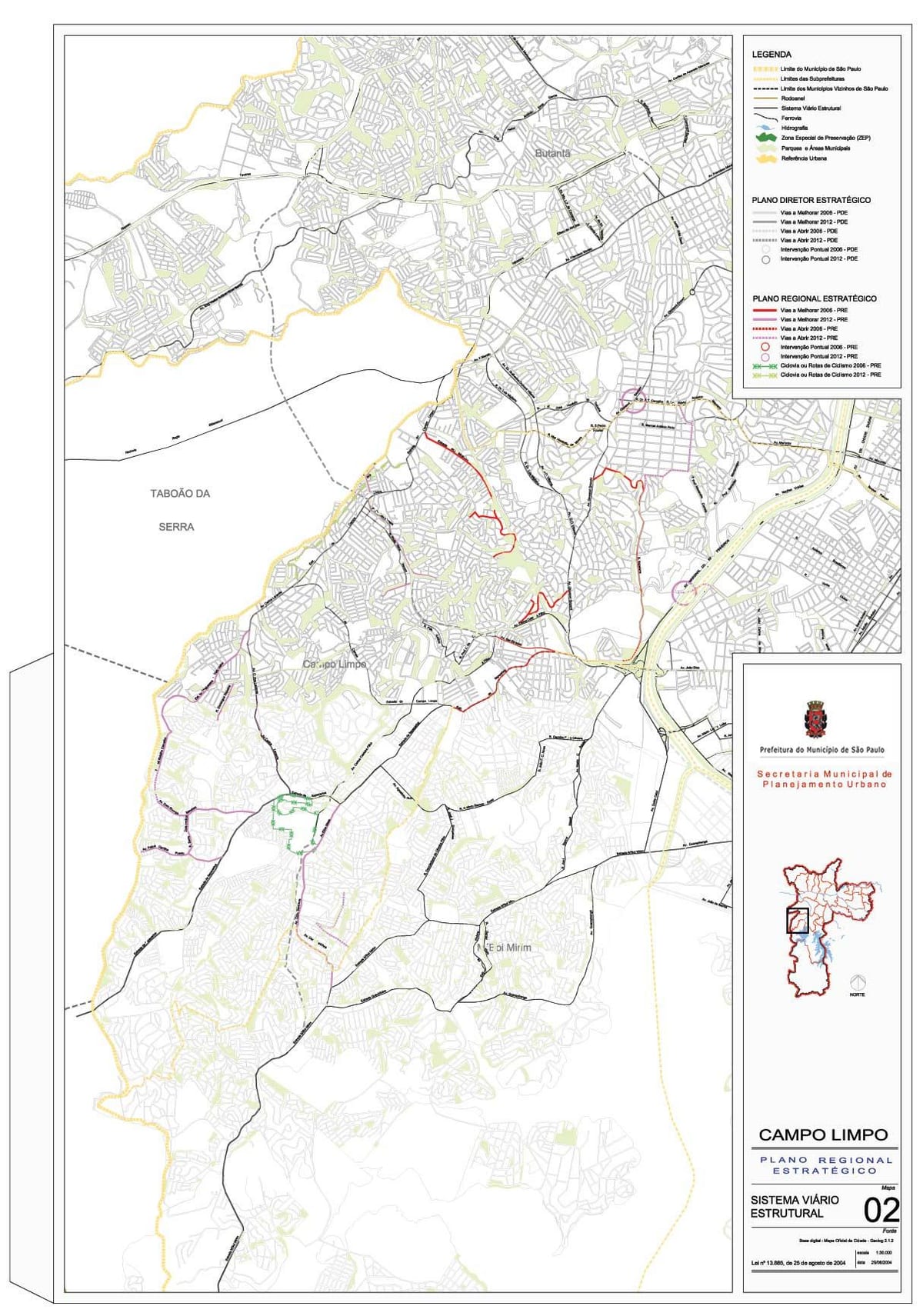 Kartta Campo Limpo São Paulo - Tiet