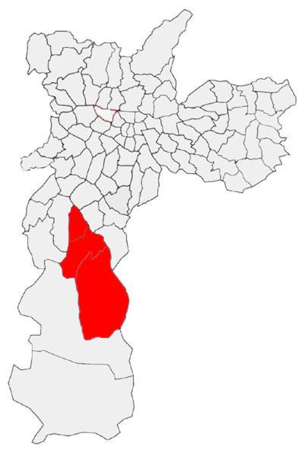Kartta Capela do Socorro sub-prefektuurissa São Paulo