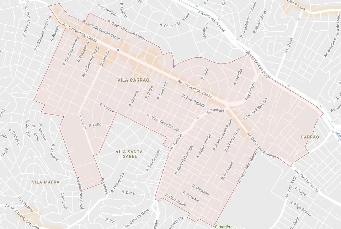 Kartta Carrão São Paulo