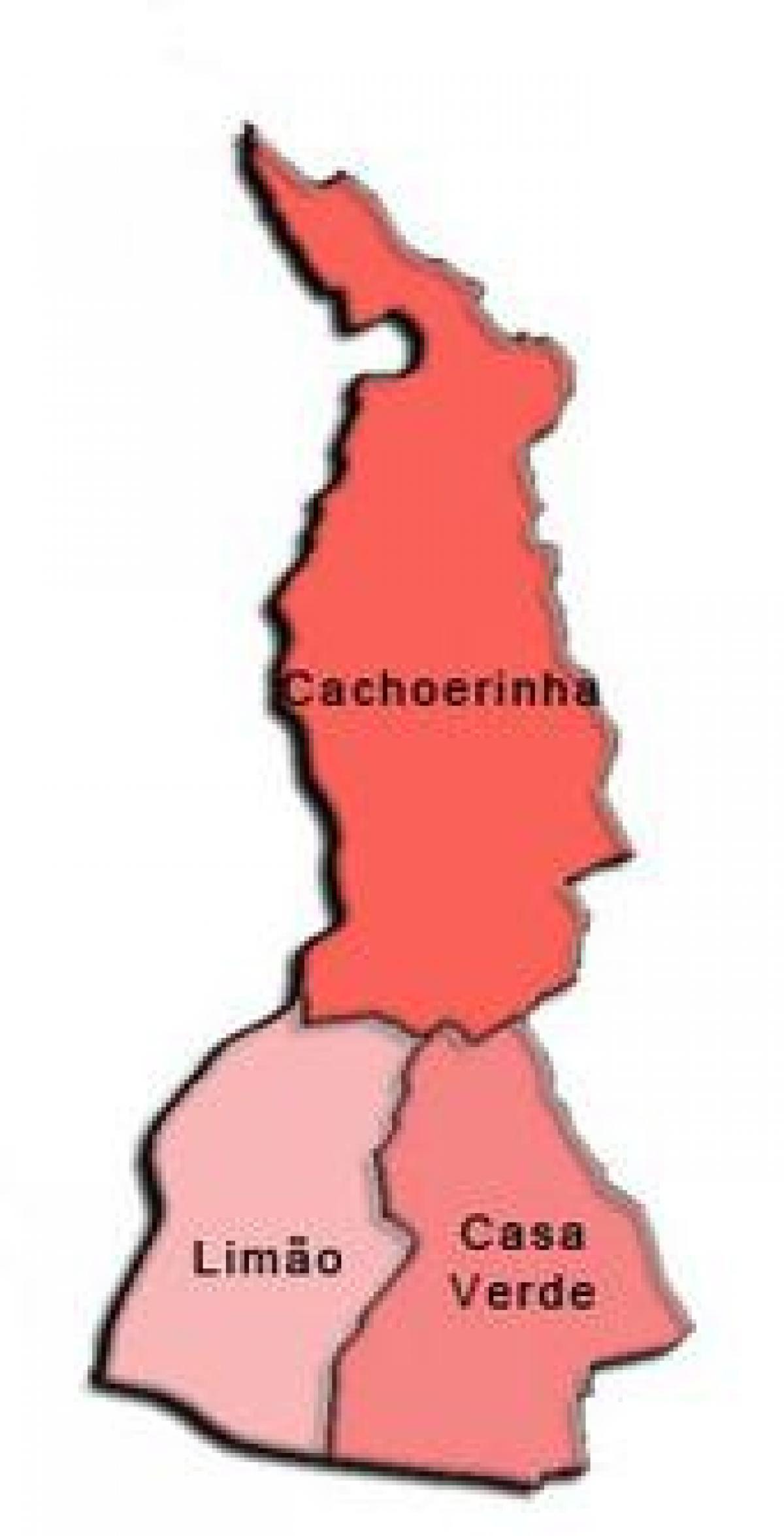 Kartta Casa Verde sub-prefektuurissa