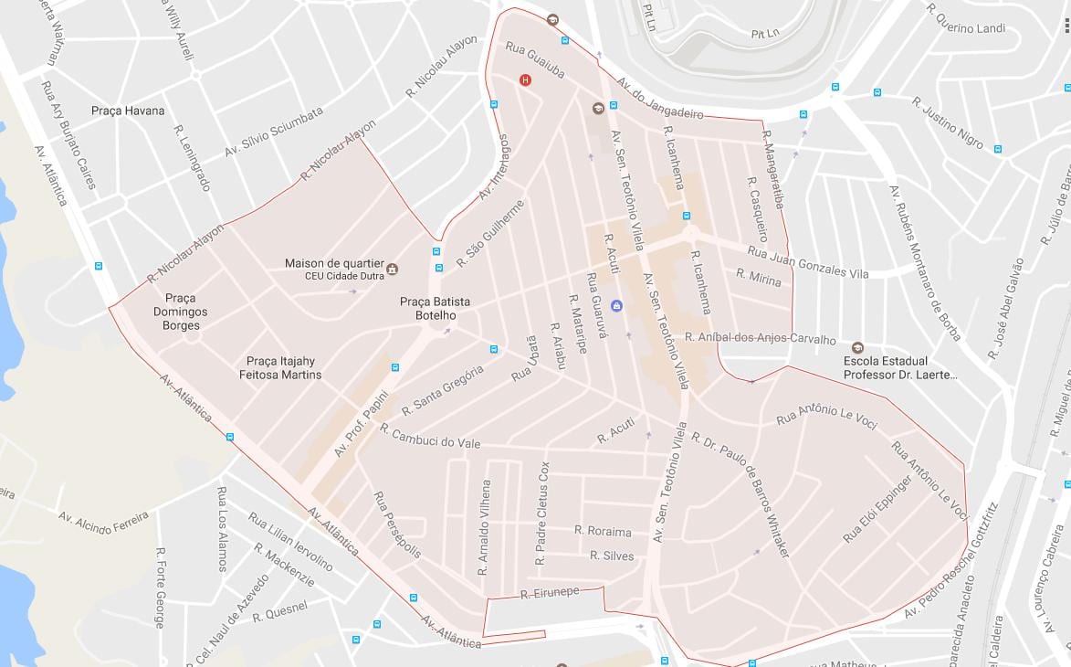 Kartta Cidade Dutra São Paulo
