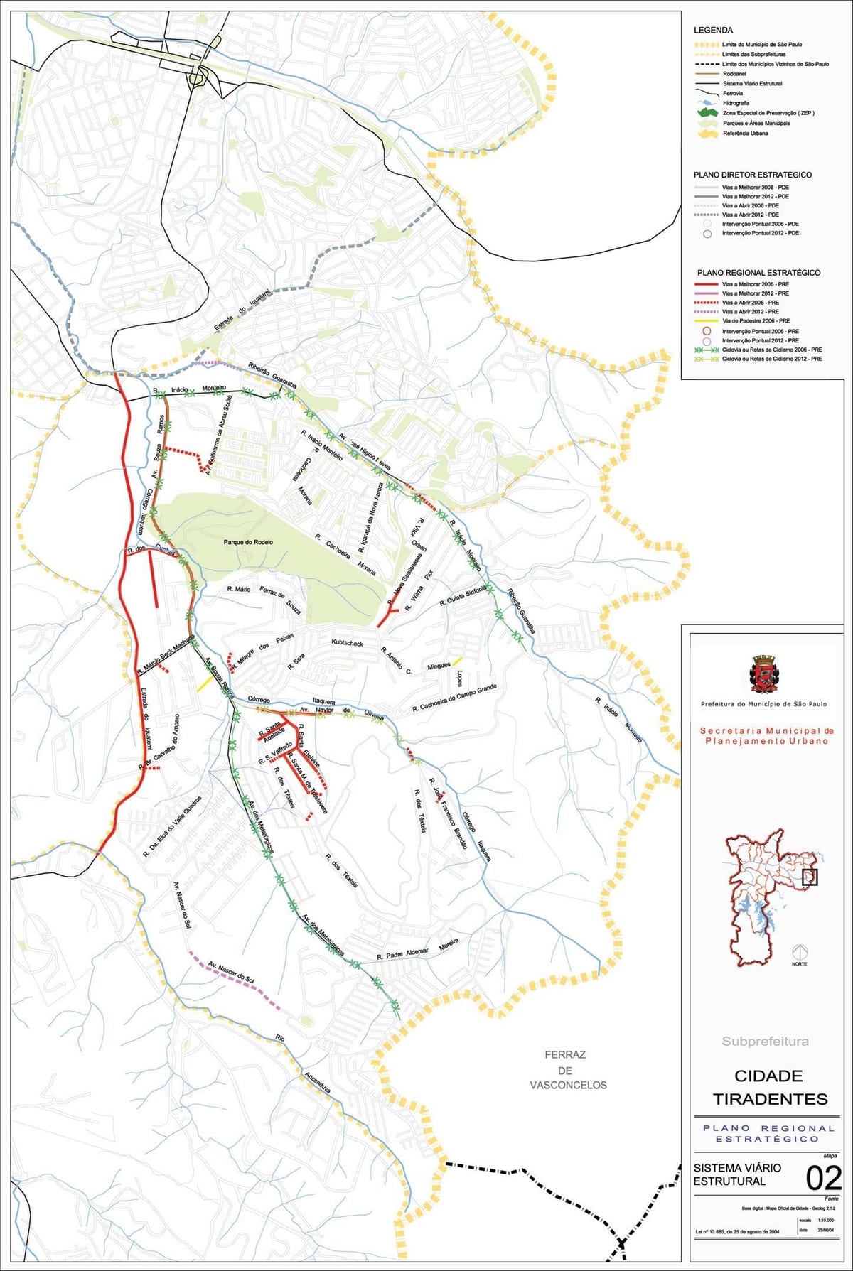 Kartta Cidade Tiradentes São Paulo - Tiet