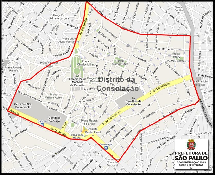 Kartta São Paulo-Consolação