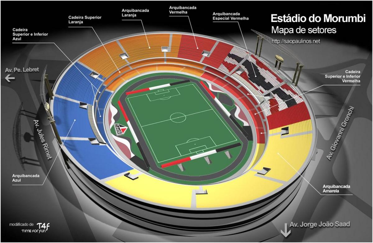 Kartta Cícero-Pompeu de Toledo, São Paulo stadium