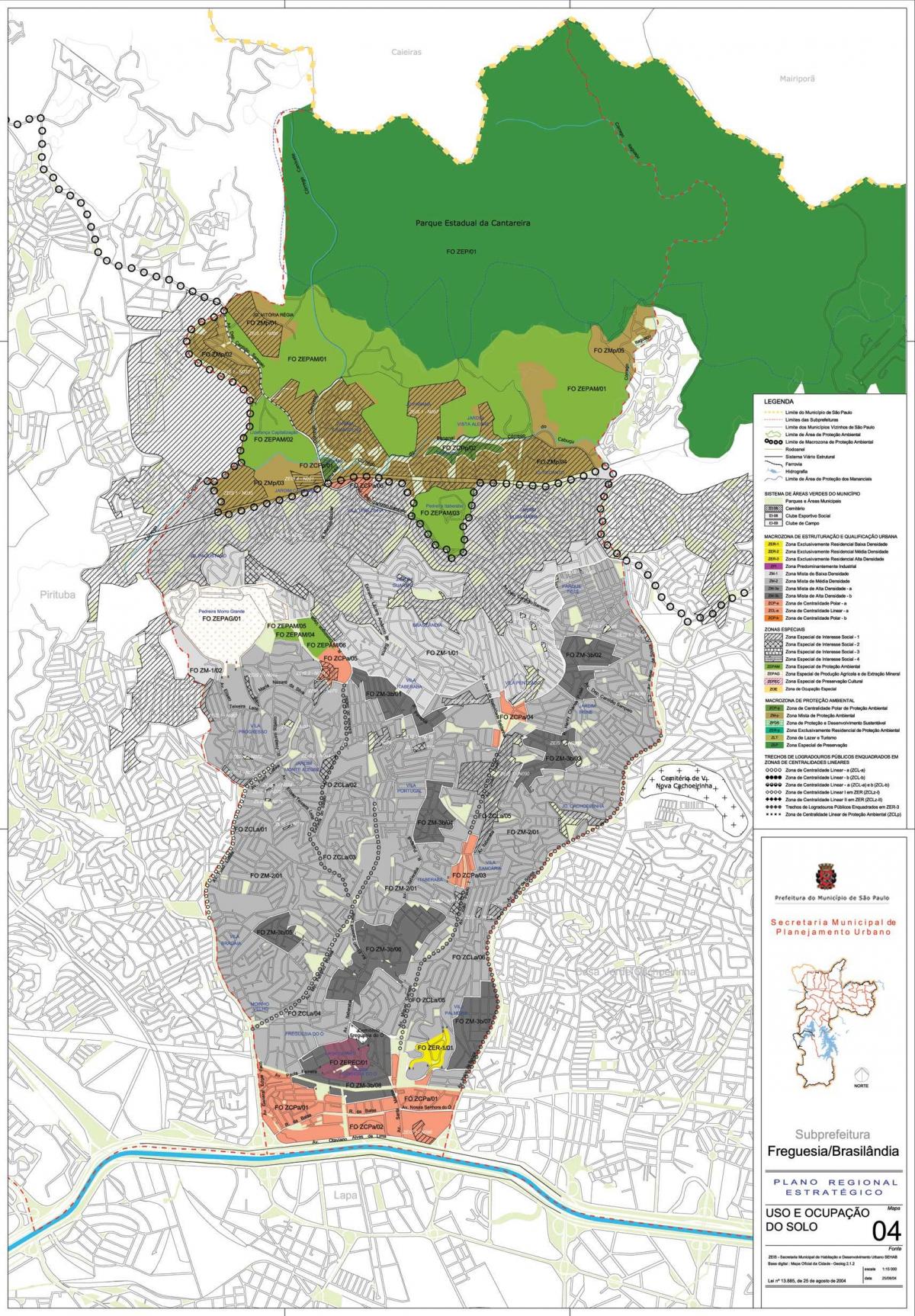 Kartta Freguesia tehdä Ó São Paulo - Ammatti maaperän