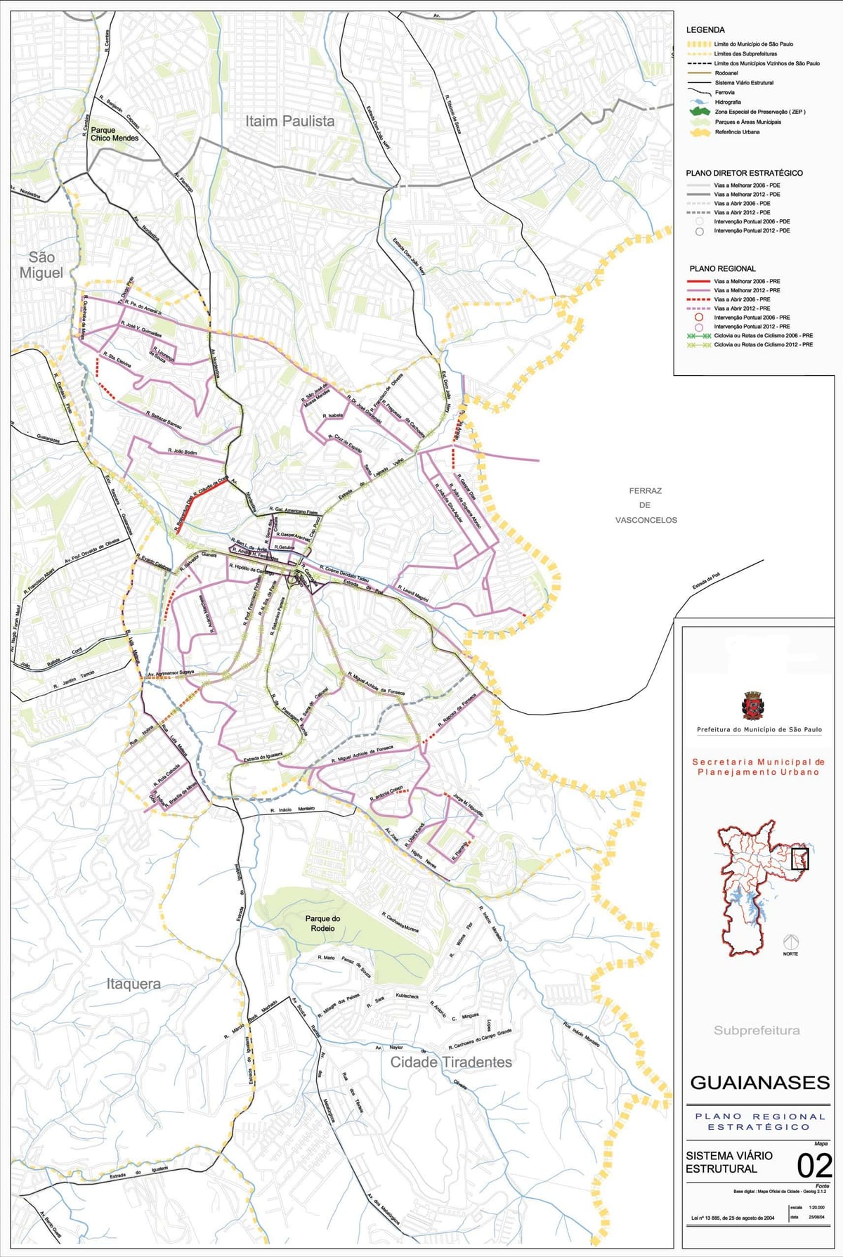 Kartta Guaianases São Paulo - Tiet