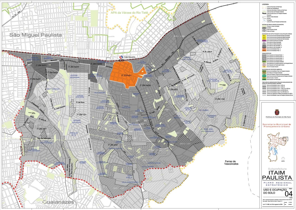 Kartta Itaim Paulista - Vila Curuçá São Paulo - Ammatti maaperän