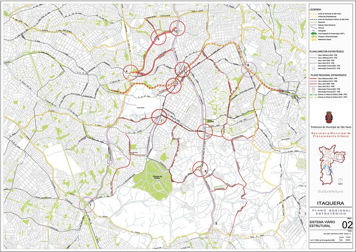 Kartta Itaquera São Paulo - Tiet