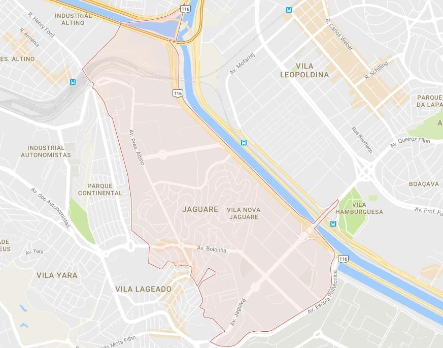 Kartta Jaguaré São Paulo